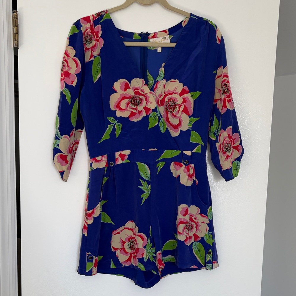 Floral Blue Women's romper